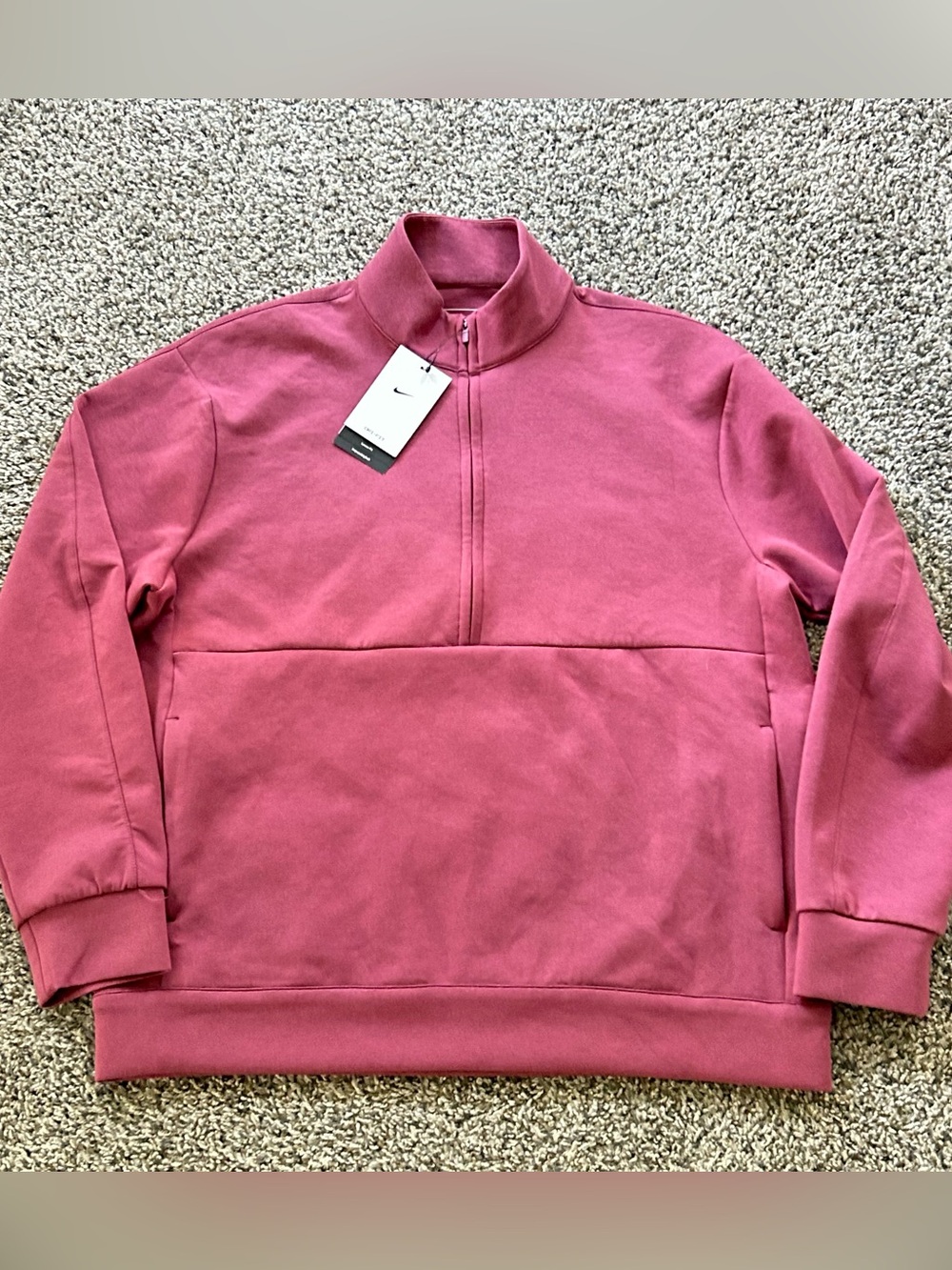 Nike 24.7 ImpossiblySoft Dri-FIT 1/2 Zip Top Pink Smoke Mens Medium HQ6953-658